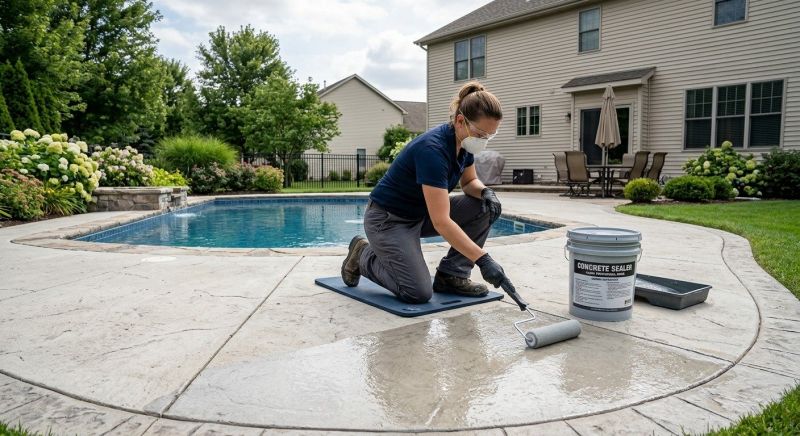 Pool Patio Sealing in Renton, WA